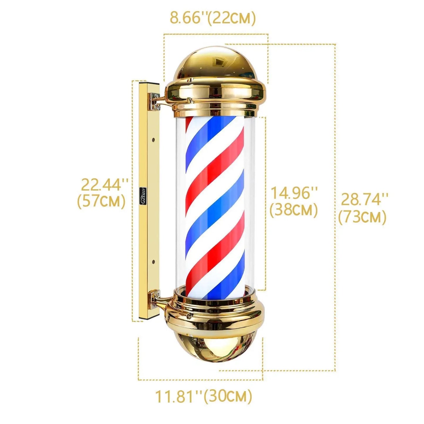 BARBER POLE BARBEIRO GOLD DOURADO